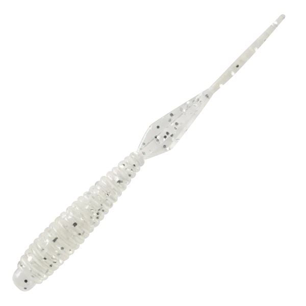 Magbite Worm MBW05 Booty Shake 2.5 inch 01 Clear Gin Glitter