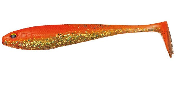 DAIWA Flat Junkie Duckfin Shad R 5 inch UV Orange Gold