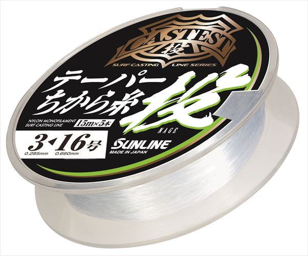 Sunline Cast Test Taper Power Thread Casting 15m x 5 Clear 3-16