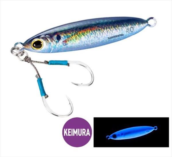 SHIMANO Metal Jig JU-S04W Ocea Flat Light 40g 002 SR Chameleon Horse Mackerel