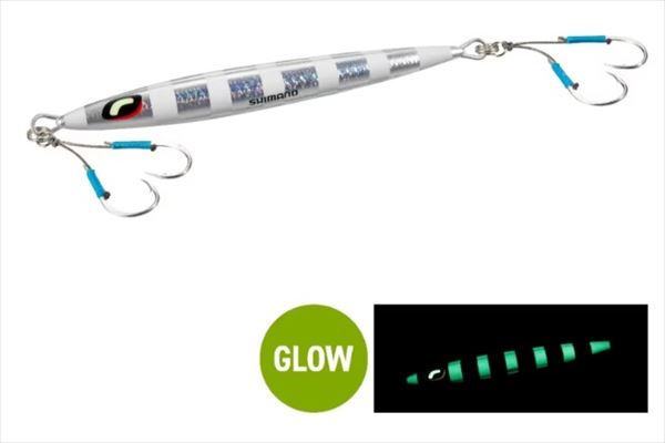 SHIMANO Metal Jig JV-P08W Ocea Pebble Light 80g 004 S Zebra Glow