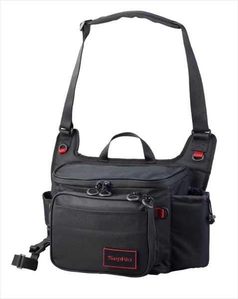 SHIMANO Tackle Bag BS-222W Sephia Run Gun Shoulder Black L