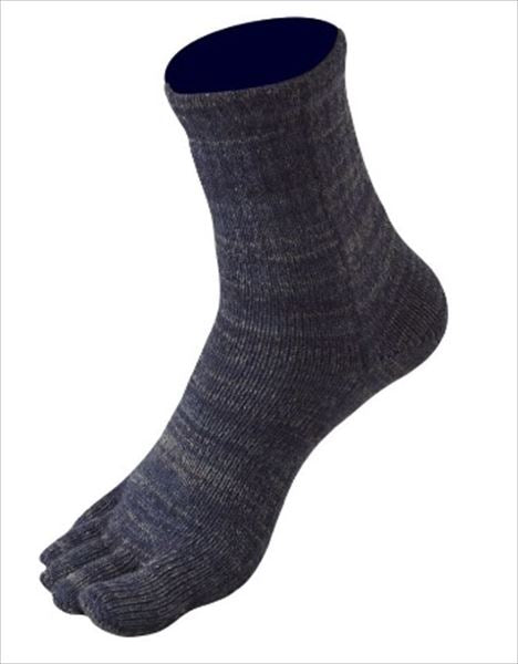 Freeknot Socks Y5138 Layer Tech Mid Socks 5 Toes 80 Navy