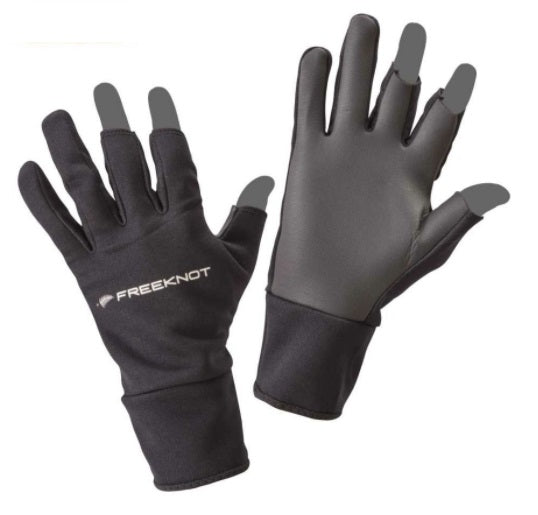 FREEKNOT Cold Weather Gloves FOURON Neoprene Gloves 3-Piece Cut Black M