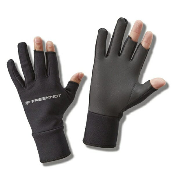 FREEKNOT Cold Weather Gloves FOURON Neoprene Gloves 3-Piece Cut Black LL