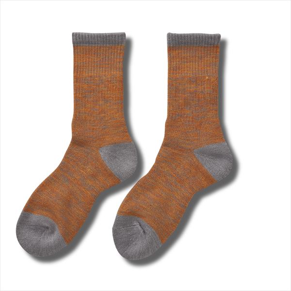 Freeknot socks, Layer Tech, mid-length socks, round toe, orange, size 23