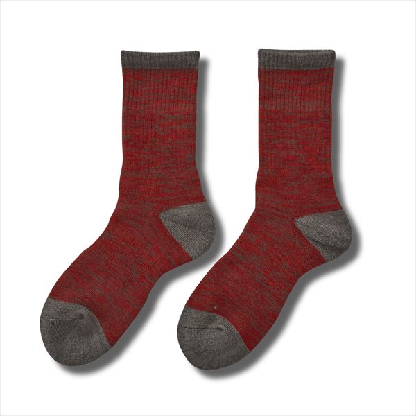 Freeknot socks, Layer Tech, mid-length socks, round toe, red, size 23