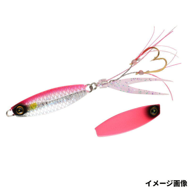 Hayabusa Metal Jig FS442-5-2 Jack Eye, Small, Wiggly, Realistic Fish Scales, Pink, Sardine Mesh, Luminous/Fluorescent Pink