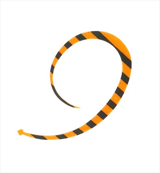 Hayabusa Tairaba SE189-6 Free Slide Tie Bulky Curly Single Bright Orange Zebra