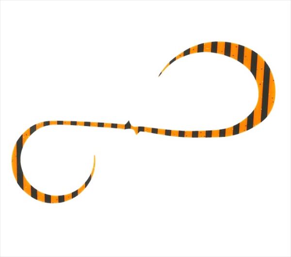 Hayabusa Tairaba SE188-6 Free Slide Tie Bulky Curly Double Bright Orange Zebra