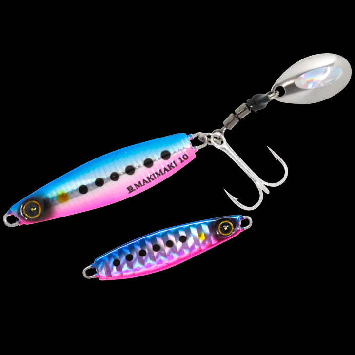 Hayabusa (FINA) Metal Jig FS434 Jack Eye Bean Roll 10g 3 Chameleon Pin Sardine