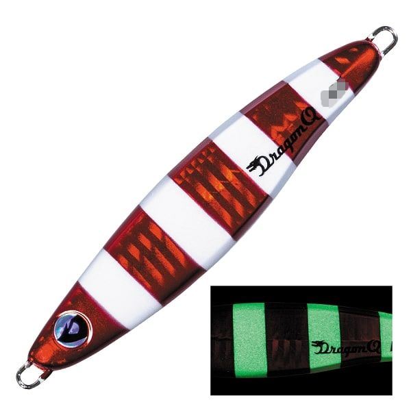 Valley Hill Metal Jig Dragon Q Metal Bull 130g #09 Red/Zebra Glow