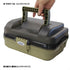 OGK Case Small Tackle Box (Single Tier) Smoke/Dark Olive