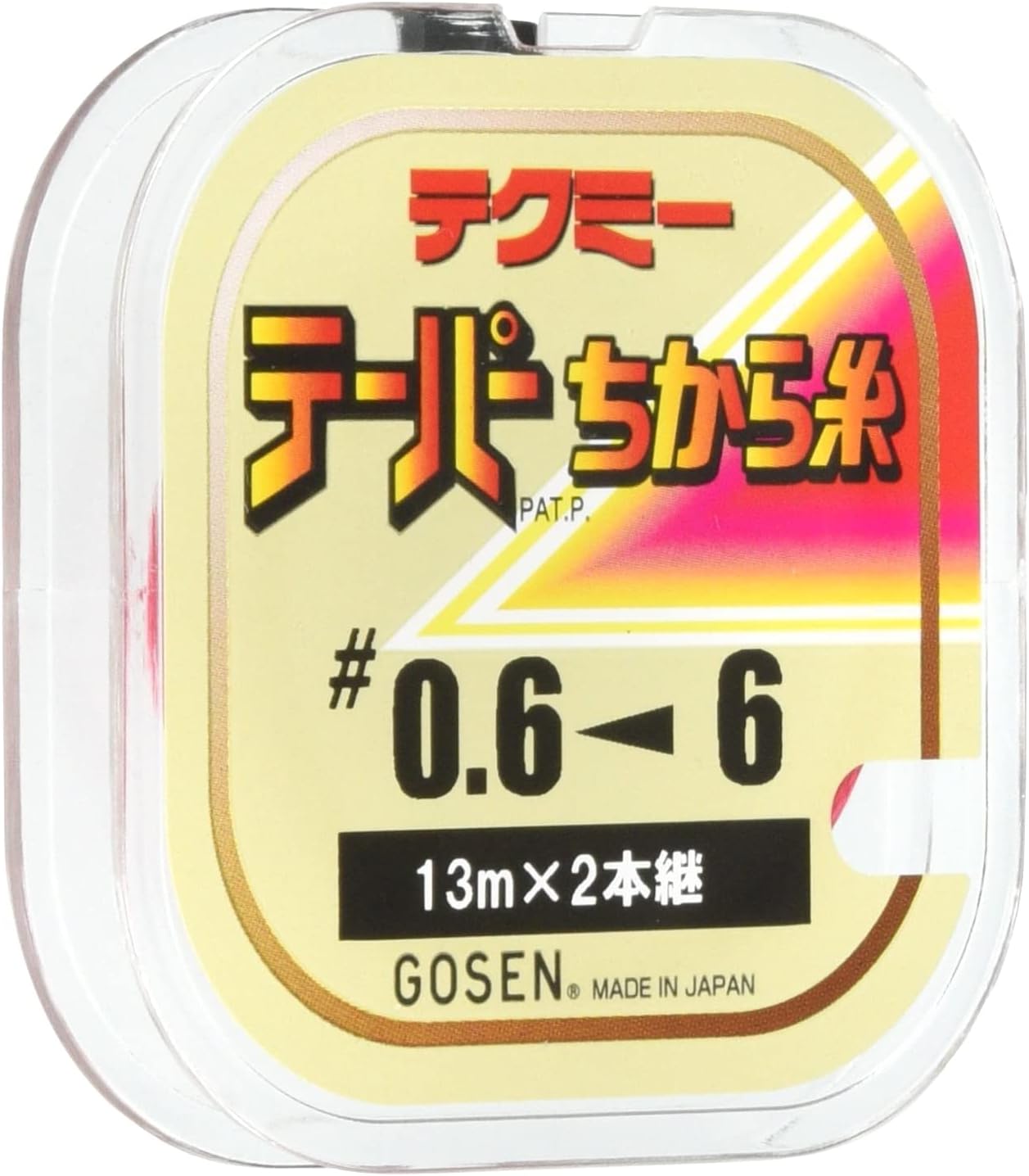 Gosen Techme Tapered Chikara Thread (Red) 0.6-6, 2 Rolls