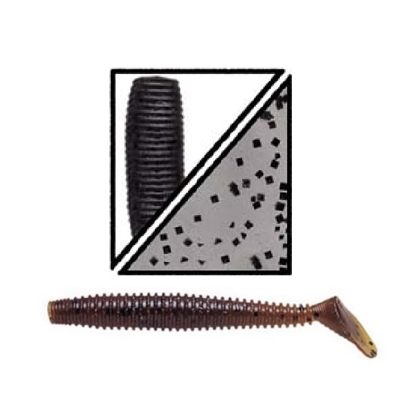 Gary Yamamoto 2.5 inch Leg Worm / Pack of 10 Gary LEG WORM 150 Smoke/Black Flake