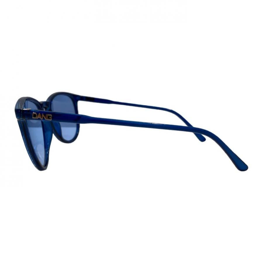 DANG SHADES Polarized Glasses FENTON Navy Clear Gloss x Blue Polarized