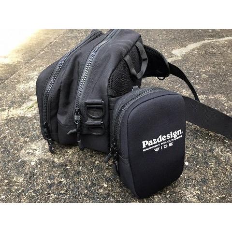 Pazdesign Tackle Bag PAC-340 Chloroprene Pouch Wide Black White
