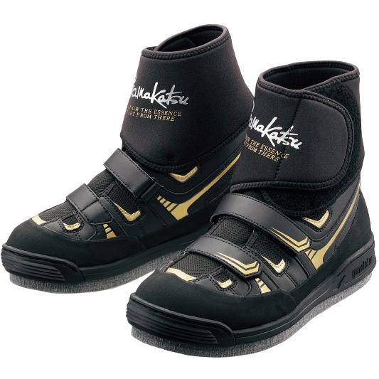 Gamakatsu GM4516 Wading Shoes (F Spikes) Black/Gold 3L