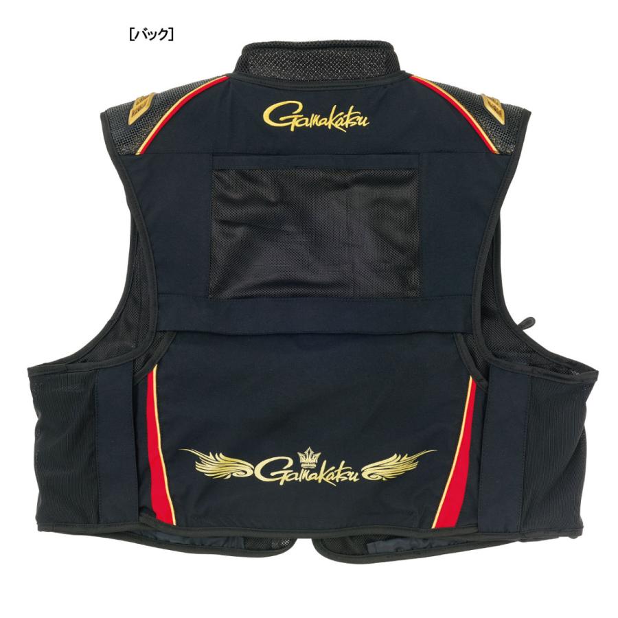 Gamakatsu Fishing Vest GM2324 Gore-Tex Infinium TM Windstopper(R) Short Mesh Vest Black