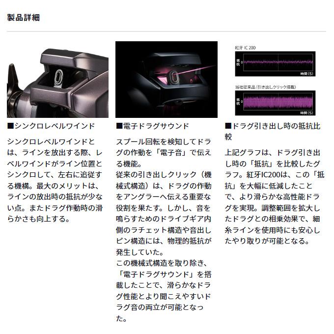 DAIWA Baitcasting Reel 24 Kouga IC 200P (Right)