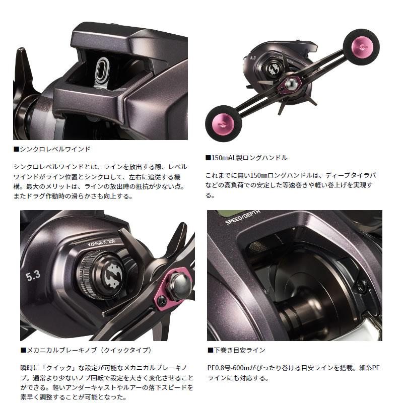 DAIWA Baitcasting Reel 24 Kouga IC 200L (left)