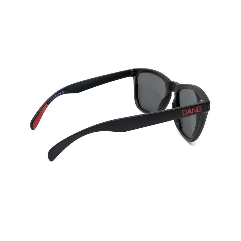 DANG SHADES Polarized Glasses ORIGINAL Black Matte with CHAIN icon x Black Smoke Polarized