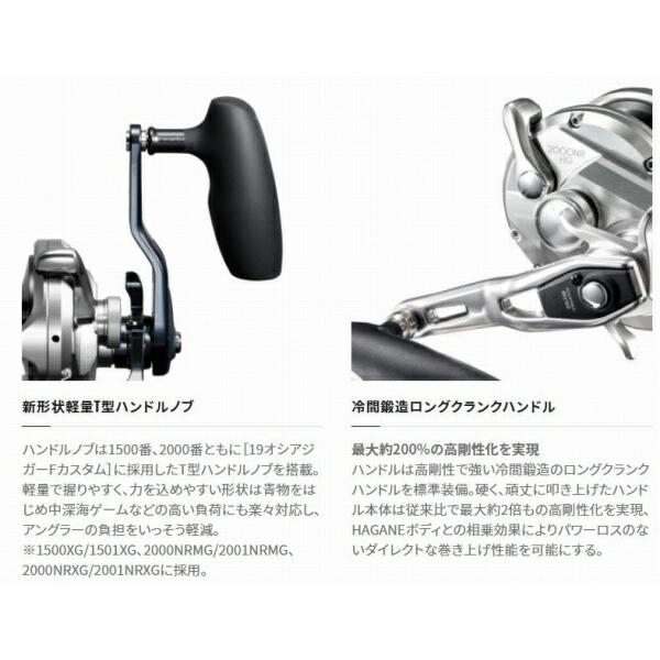 SHIMANO Baitcasting Reel 21 Ocea Jigger 2001NR MG (left)