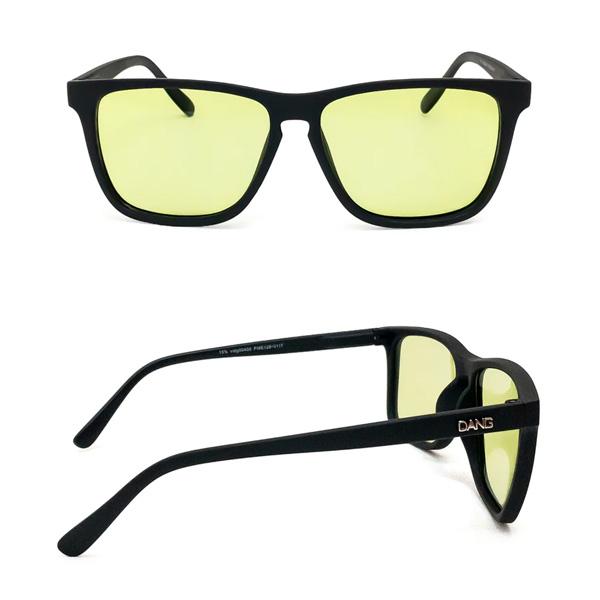 DANG SHADES Polarized Glasses RECOIL Black Matte x Light Yellow Night High Contrast Lens