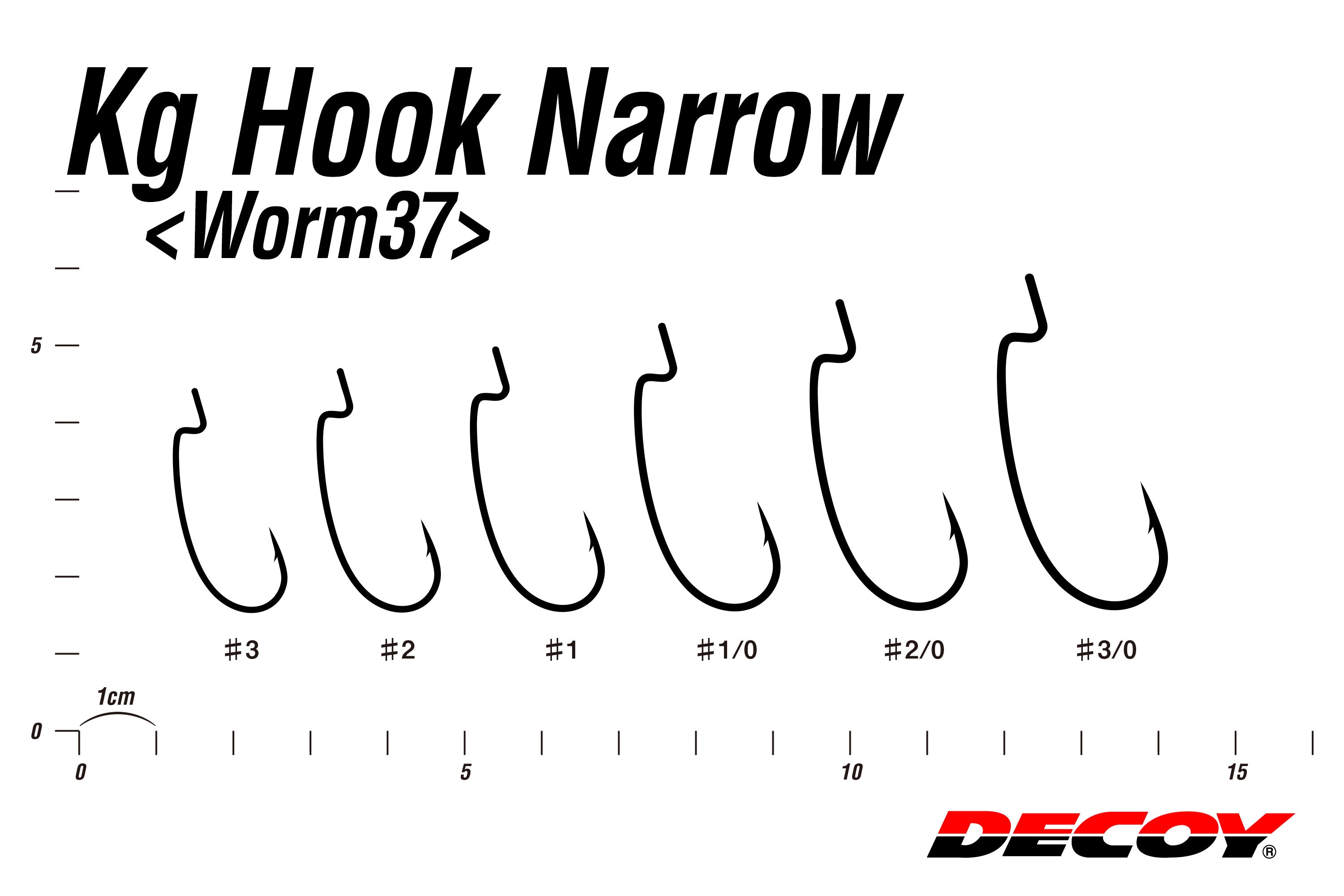 DECOY  Kg Hook Narrow Worm37