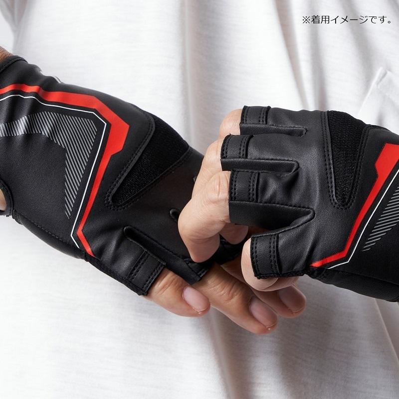 DAIWA Gloves DG-1522 Leather Fit Gloves 5-piece Cut Red L