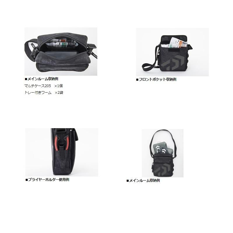 daiwa tackle carrier bag DAIWA Tackle Bag Shoulder Pouch (D) Spiral Black – Fishing Ocean Kuma