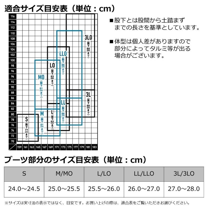 DAIWA Waders PW-3207R Power Waders (waist-high type)