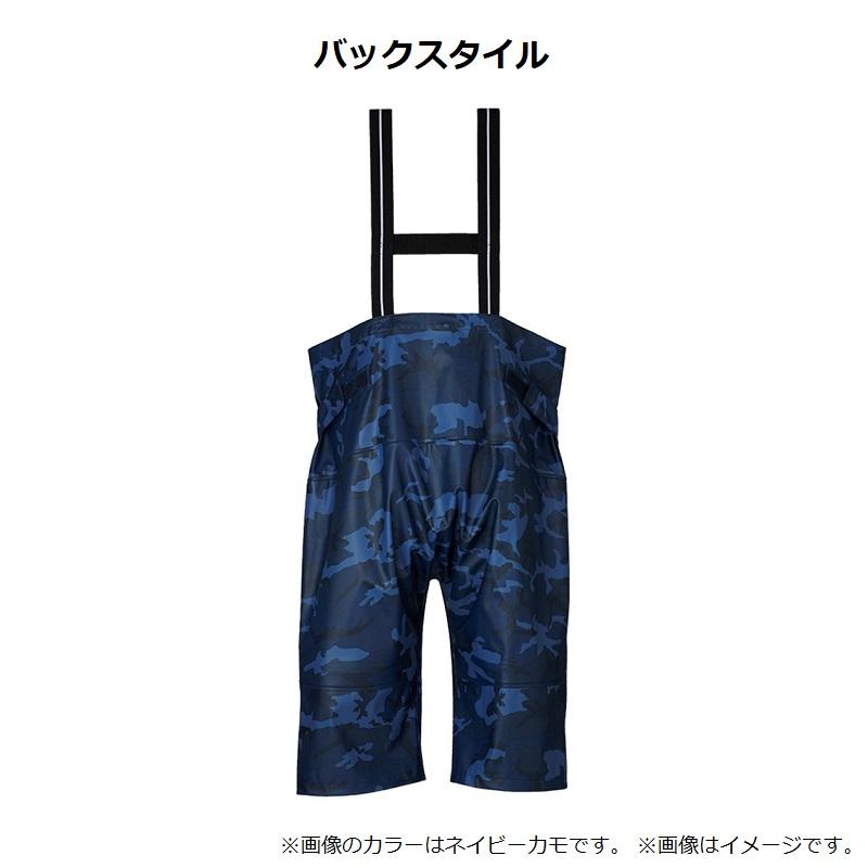 DAIWA Rainwear DR-6323P PU Ocean Half Overalls Navy Camo M