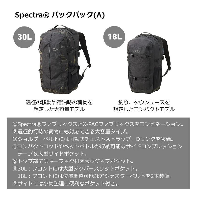 DAIWA Tackle Bag Spectra Backpack 18 (A) Black