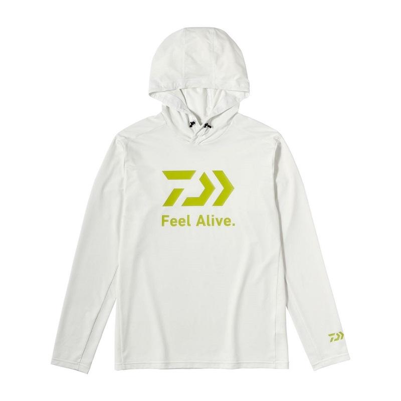 DAIWA Wear DE-3424 Sunblock Dry Hoodie Shirt White 2XL