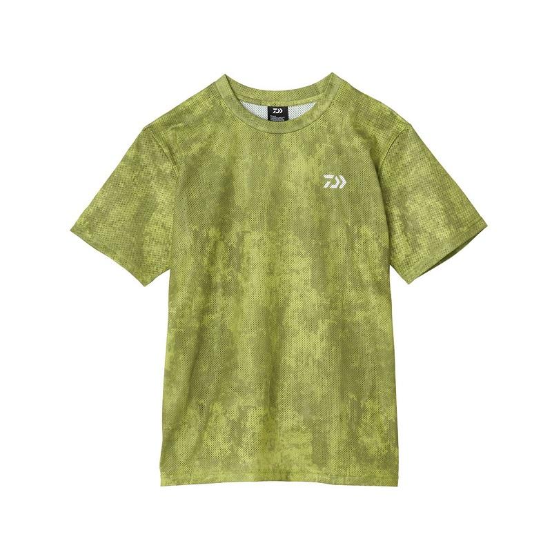 DAIWA Wear DE-8724 Dry Mesh Short Sleeve Shirt Bottom Lime 2XL