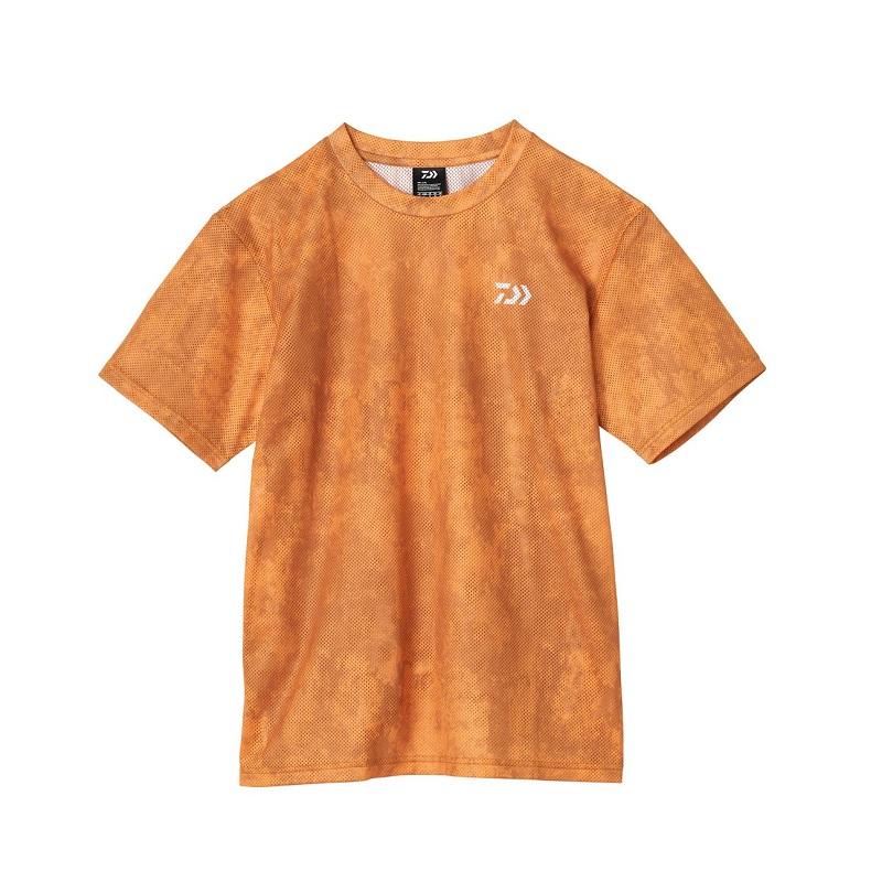 DAIWA Wear DE-8724 Dry Mesh Short Sleeve Shirt Bottom Orange 2XL