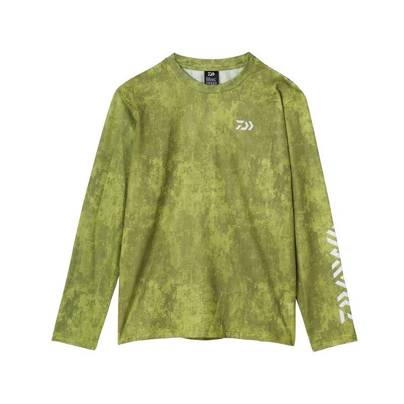 DAIWA Wear DE-8624 Dry Mesh Long Sleeve Shirt Bottom Lime 2XL