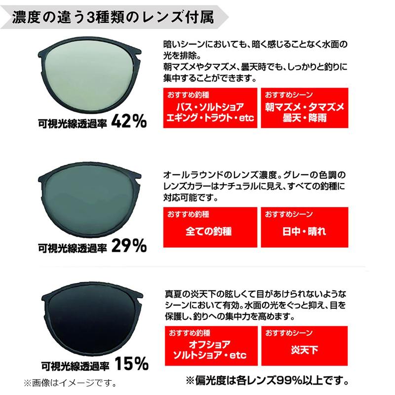 DAIWA Polarized Glasses DN-8044CH (Interchangeable Lens Triacetate Polarized Glasses) Gray