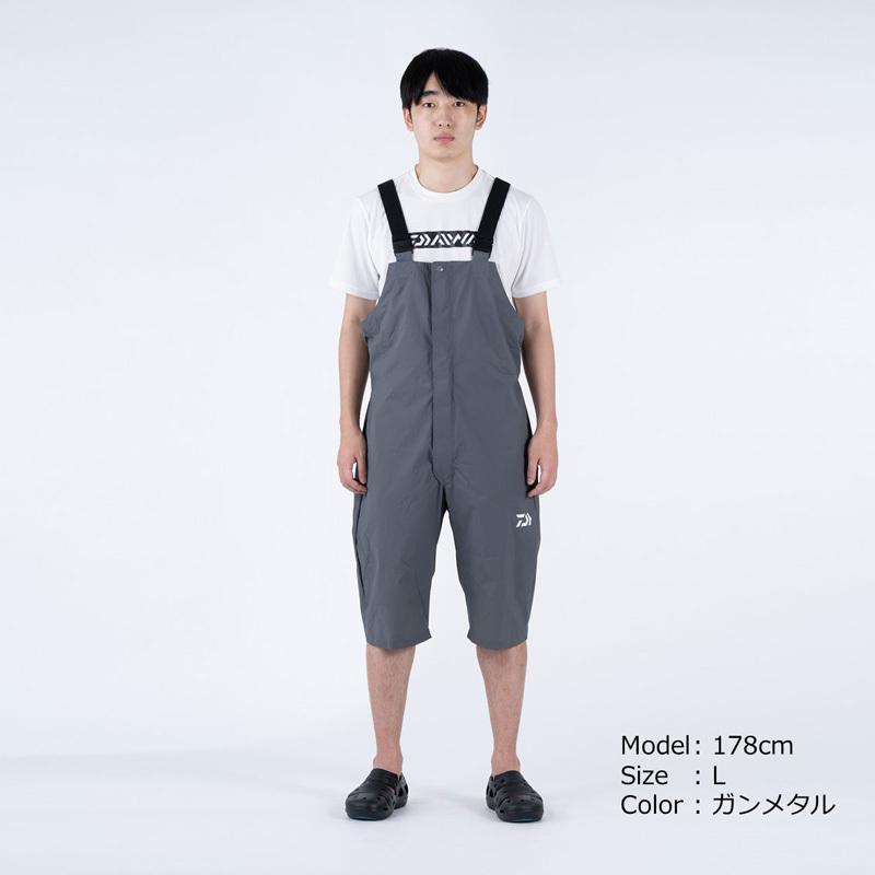 DAIWA DR-9321P PVC Ocean Half Overalls Rain Pants Gunmetal S