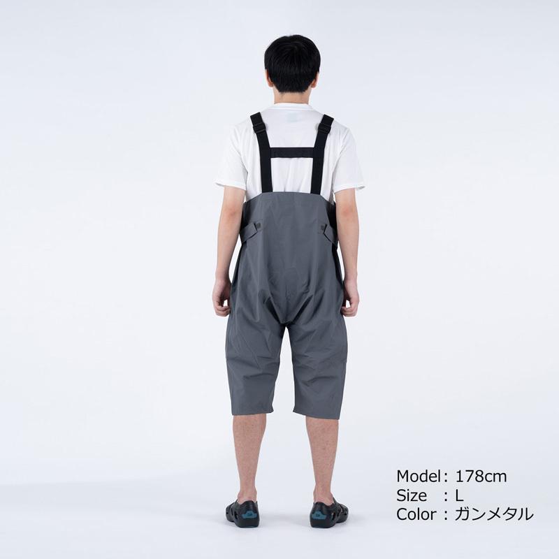 DAIWA DR-9321P PVC Ocean Half Overalls Rain Pants Gunmetal S