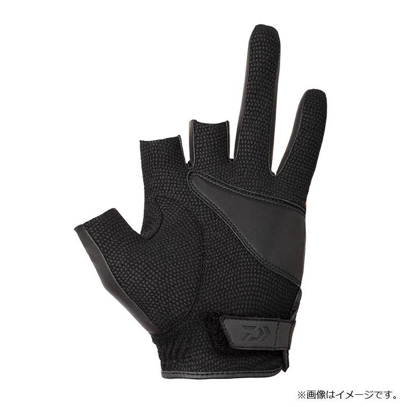 DAIWA Gloves DG-1422 Leather Fit Gloves 3-cut Red L