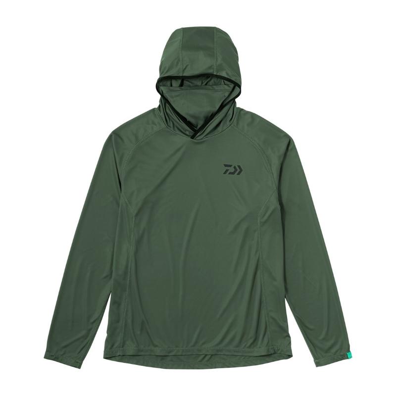 DAIWA Wear DE-5124 BUG BLOCKER Hoodie Shirt Ash Green 2XL